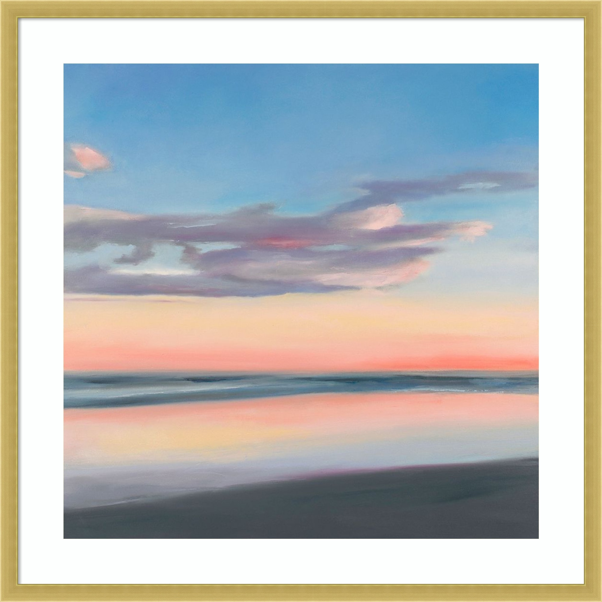 Zen Rise by Teresa Mccue Wood Framed Wall Art Print