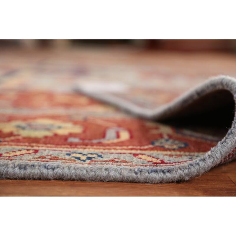Blue & Orange Heriz Serapi Indian Area Rug Handmade Wool Carpet - 9'0" x 11'9"