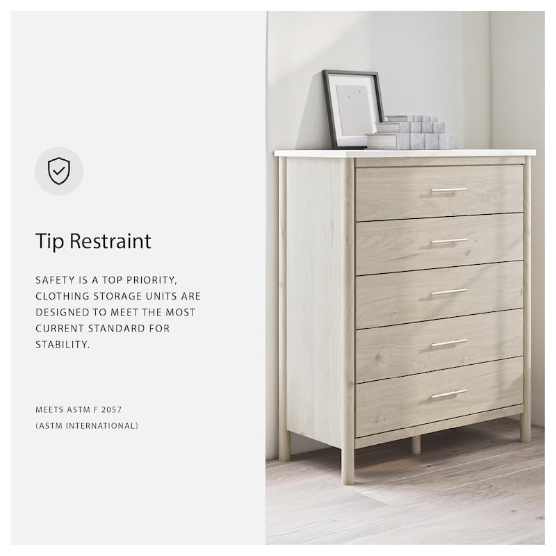 Signature Design by Ashley Cadmori Beige/White Chest of Drawers