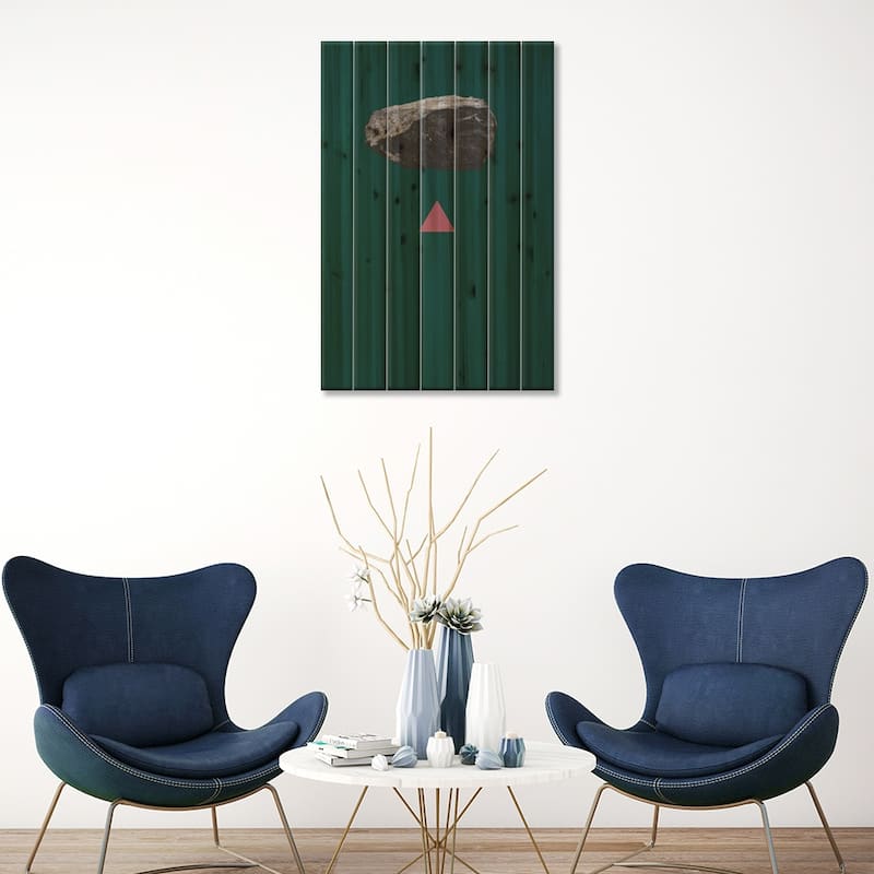 Tension Print On Wood by LEEMO - Multi-Color