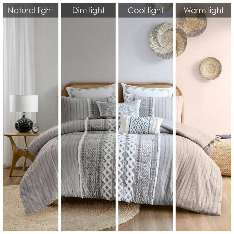 GDF Studio - Imani Cotton Printed Comforter Set with Chenille Detailing