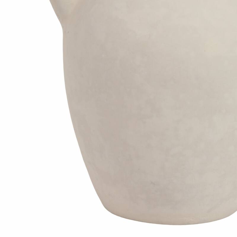 Handcrafted Terracotta Pottery Vase with Amphora Shape and Handles