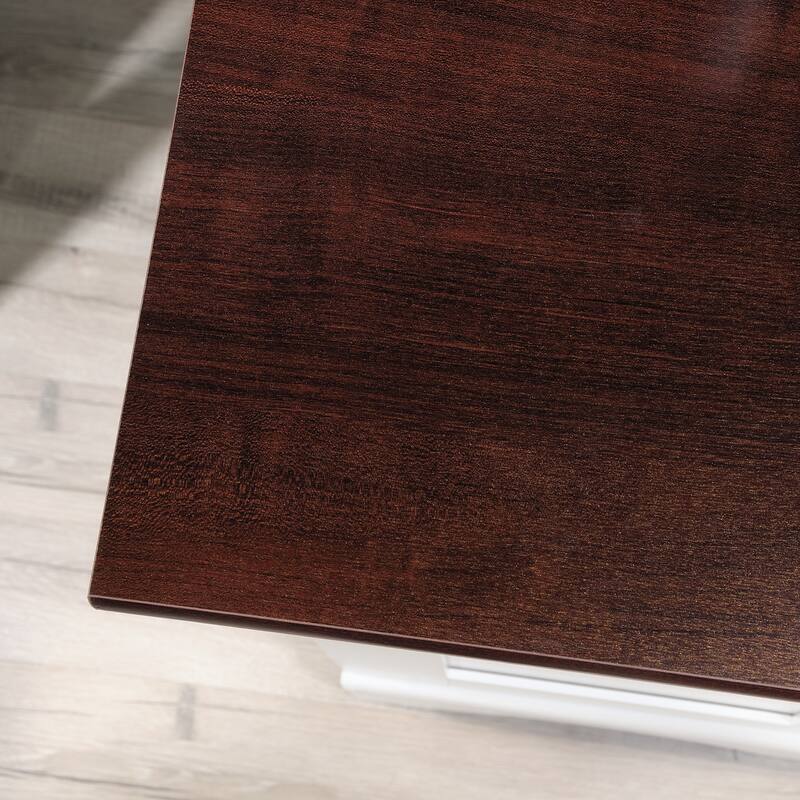 Engineered Wood Transitional Computer Desk Slide-Out Keyboard Tray