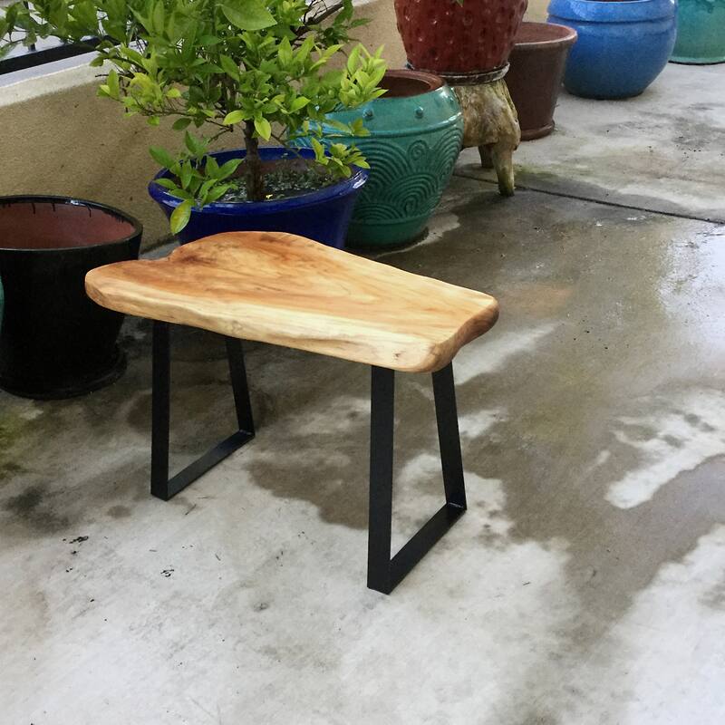 Set of 2 Flat Iron Trapezoid Metal Table Legs for Furniture - 6.7"x11"x15.5"