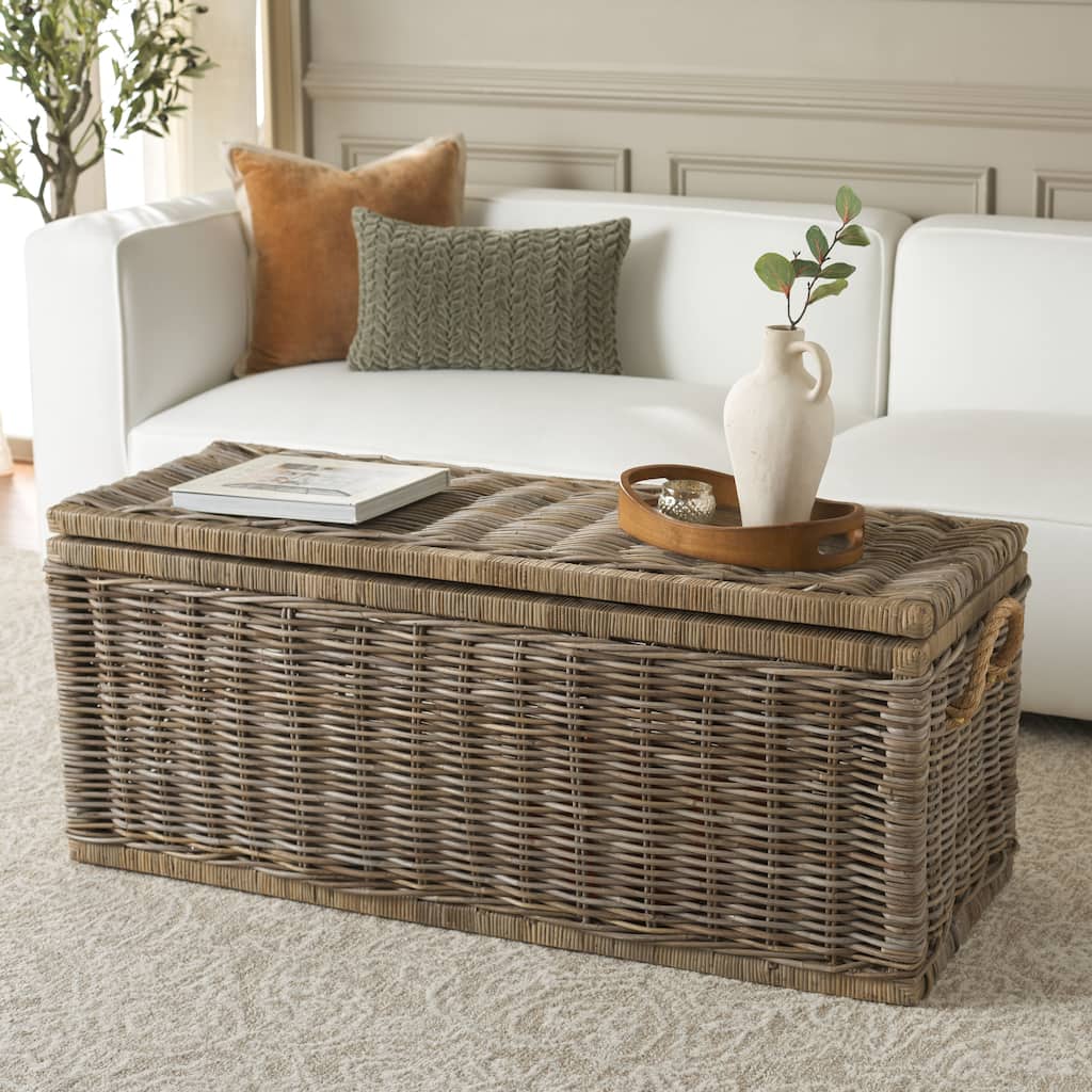 SAFAVIEH Signy Rattan Basket - 16"W x 16"D x 26"H