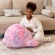 preview thumbnail 21 of 21, Raven-Symoné Marina the Whale Sea Buddy Large Kids Stuffed Animal Bean Bag and Pouf Synthetic Fur Unicorn Pink