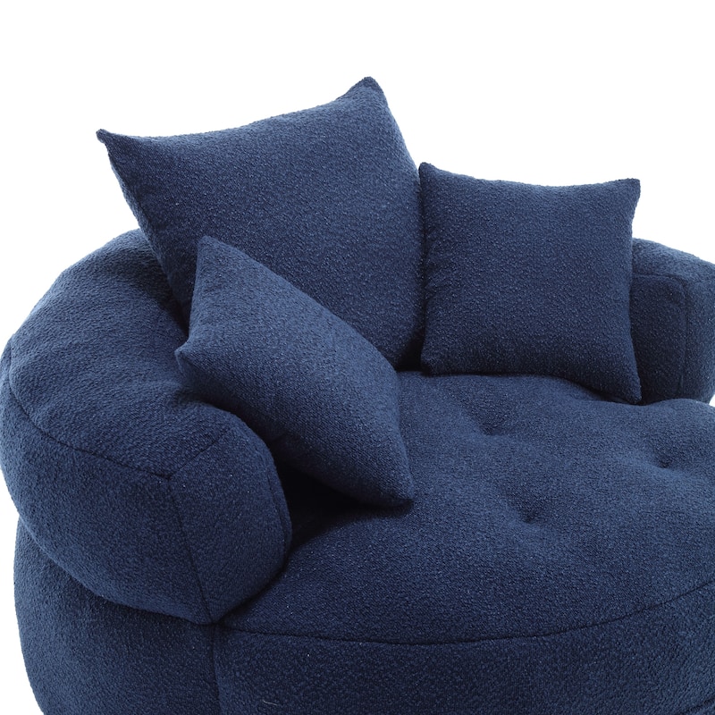 Chenille Sponge single sofa,No Assembly Required,Fluffy Modern Sleeper Chair for Living room, Bedroom