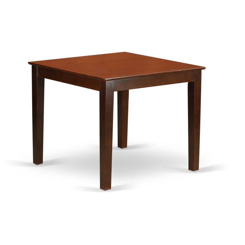 HomeStock 5-Piece Mahogany Finish Solid Wood Top Dining Table with 4 Chairs