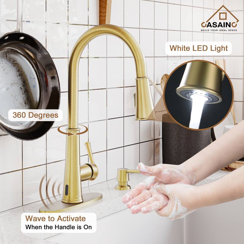 Pull Down Sprayer Kitchen Faucet with Touchless Sensor