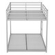 preview thumbnail 9 of 30, Full over Full Size Metal Low Bunk Bed with Ladder and Fence for Kids' Bedroom