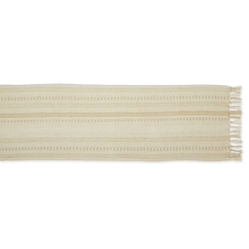 DII Black Braided Stripe Table Runner