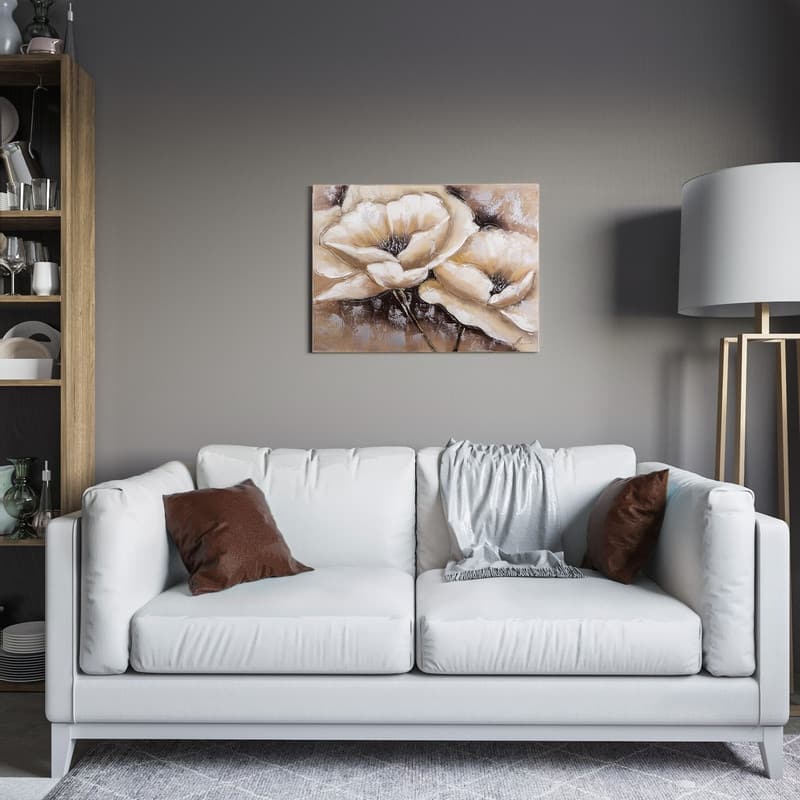 Yosemite Home Decor 'Full Bloom I' Original Hand-painted Canvas Wall Art - Multi-Color