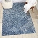 preview thumbnail 30 of 45, Nourison Linked Geometric Diamond Area Rug. 3'9" x 5'9" - Denim - Runner/Rectangle