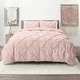 preview thumbnail 62 of 175, Nestl Pinch Pleat 3-piece Duvet Cover Set Blush - California King
