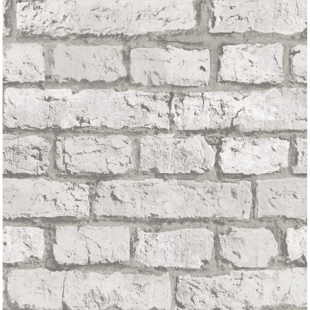 Seabrook Designs Structured Faux Brick Unpasted Wallpaper