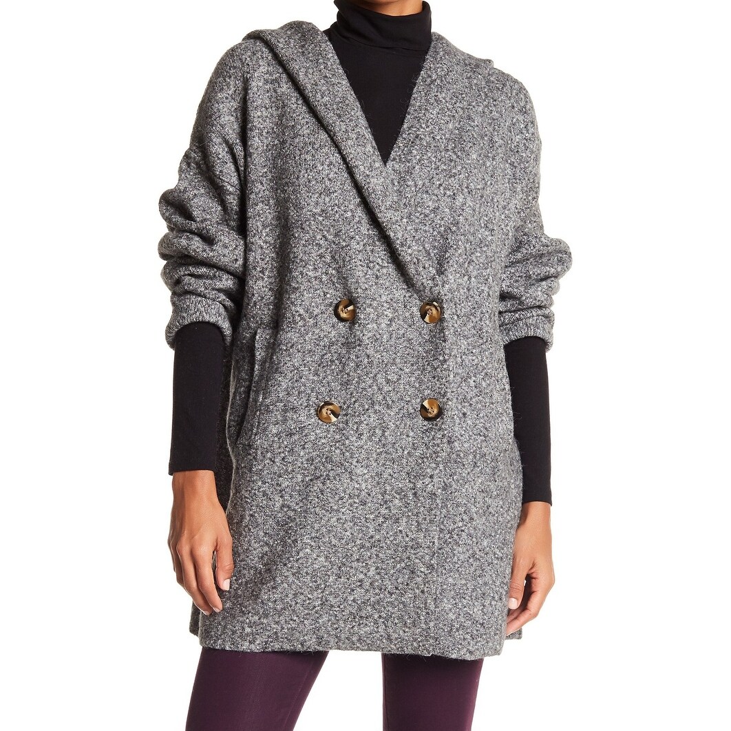 Shop Matty M Gray Women S Size Large L Cardigan Double Breasted