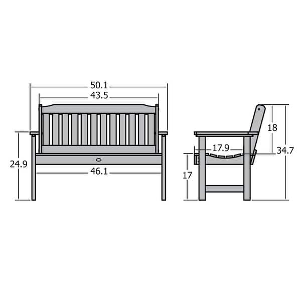 Lehigh 4-foot Eco-friendly Synthetic Wood Garden Bench