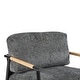 preview thumbnail 15 of 63, 27.56" Modern Accent Chair with Plush Cushions, Metal Frame, and Wooden Armrest Design -for Living Room, Bedroom