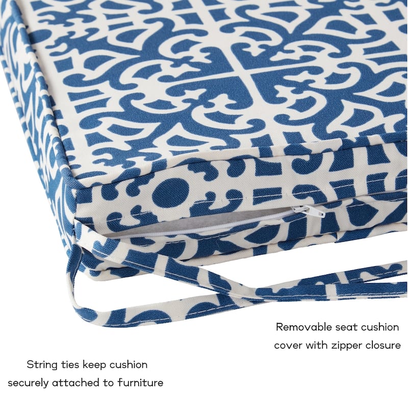 Greendale Home Fashions 18-Inch Square Outdoor Chair Pad (4-Pack)