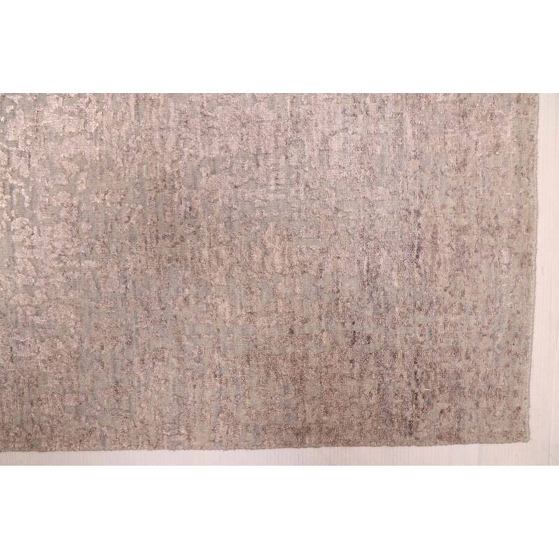 ECARPETGALLERY Hand-knotted Legacy Grey Silk, Wool Rug - 2'6 x 9'10