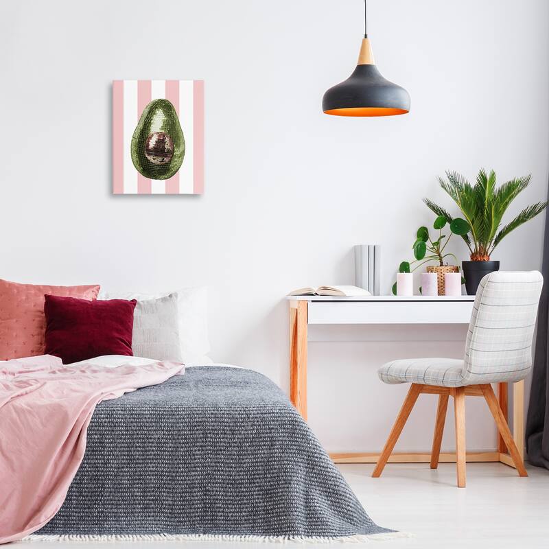 Stupell Disco Avocado on Pink Canvas Wall Art Design By Lil' Rue