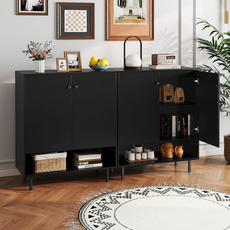 Gymax Sideboard Buffet Cabinet 2-Door Kitchen Storage Cabinet w/