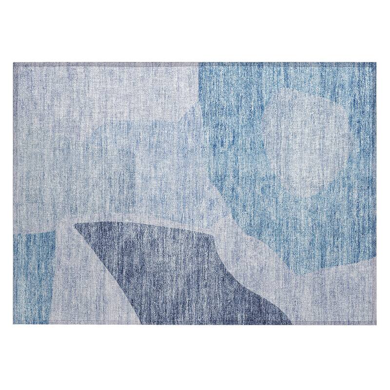 Machine Washable Indoor/ Outdoor Chantille Modern Abstract Rug
