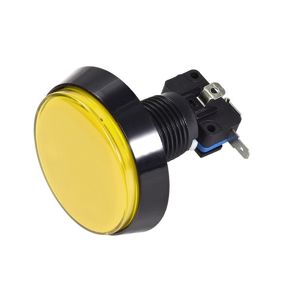 Details about   2-3/8" 60MM Big Round YELLOW Push Button Switch With 12v Light Lamp Arcade NO/NC 