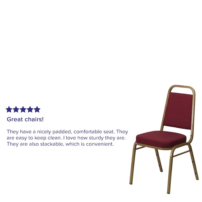 Trapezoidal Back Stacking Banquet Chair with 2.5" Thick Seat - 20.25"D x 17.5"W x 36"H