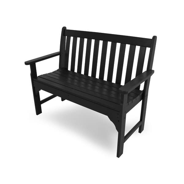 slide 2 of 13, POLYWOOD Vineyard 48" Outdoor Bench Black