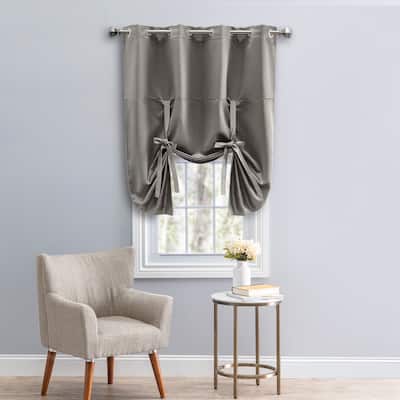 Ultimate Blackout Gorgeous Grommet Tie Up Curtain Panel