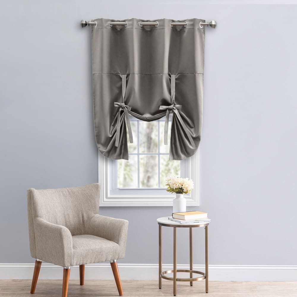 Ultimate Blackout Gorgeous Grommet Tie Up Curtain Panel
