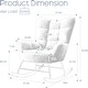 preview thumbnail 7 of 33, HOMYKA Teddy Rocking Chair Nursery Glider Modern Accent Armchair with High Backrest