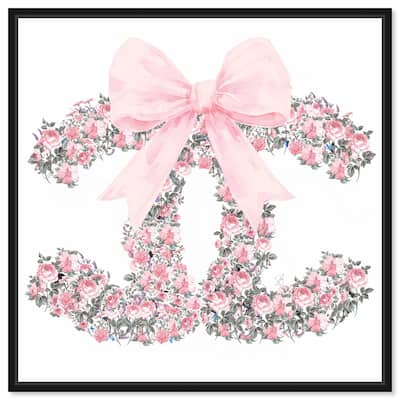 Makes Me Wonder Pink Bow Canvas by Art Remedy