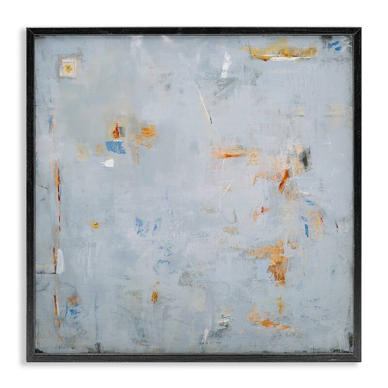 Stupell Abstract Grey & Accents Framed Giclee Art Design By Jodi Major - 12 x 12 - Black