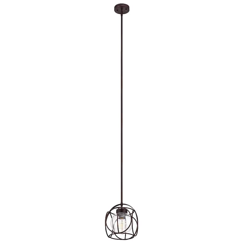 1-light Oil Rubbed Bronze Hanging Pendant