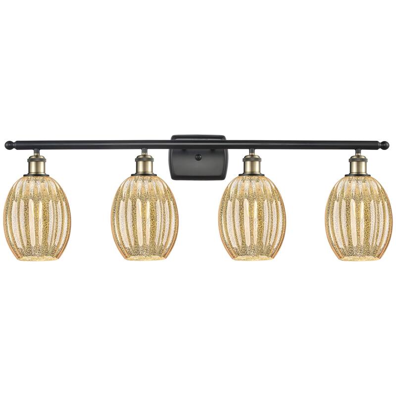Innovations Lighting 516-4W-12-37 Preston Vanity Preston 4 Light 37" - Black Antique Brass / Mercury