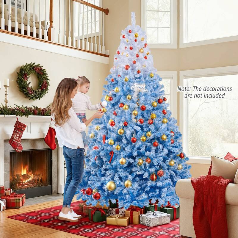 Costway 5/6/7/8 FT Artificial Christmas Tree with 180/250/350/470 Warm - See Details