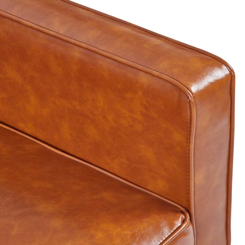 Convertible Sofa Bed Adjustable PU Leather Couch Sleeper Modern Recliner Reversible Loveseat Folding Daybed Guest Bed