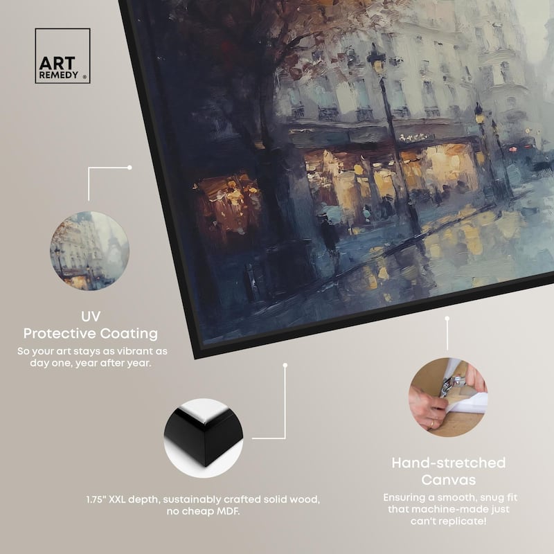 Foggy Paris Canvas by Art Remedy