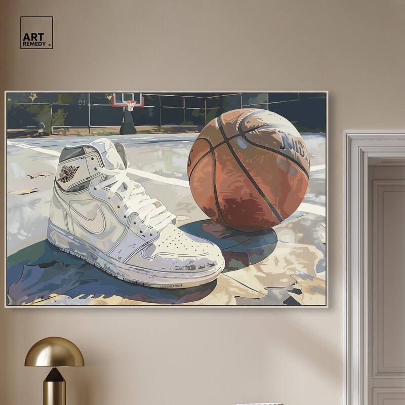 Washed Out Court Canvas by Art Remedy