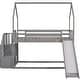 preview thumbnail 17 of 32, Modern Design Twin over Twin House Bunk Bed with Convertible Slide, Storage Staircase can be Placed Left or Right