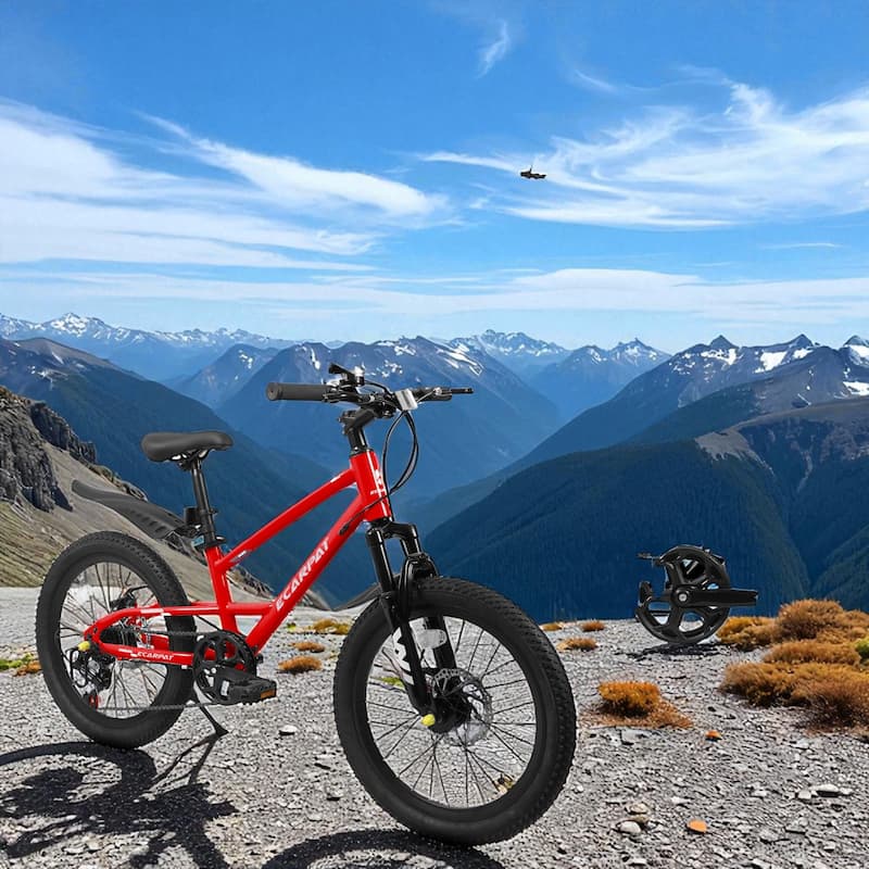 20 Inch Kids Mountain Bike with Front Suspension, 7-Speed, Steel Frame, Boys & Girls Ages 6-12