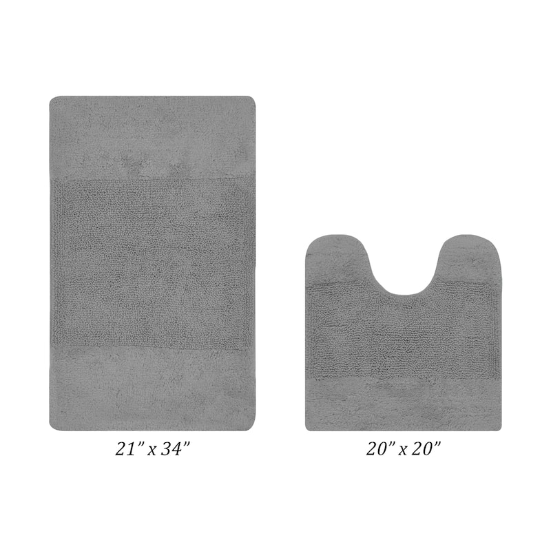 Better Trends Bath Rug 100% Cotton Water Absorbent Tufted Bathroom Rugs Set for Shower,Sink Mats Machine Wash Granada Collection
