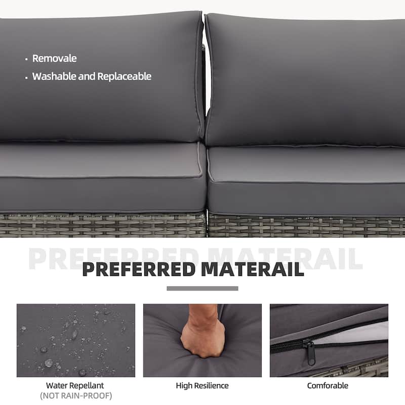 12-Person Patio Conversation Set with Fire Pit Table, All-Weather Wicker Outdoor Furniture