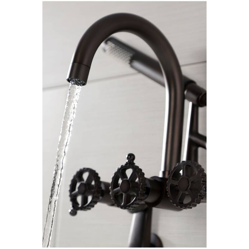 Kingston Brass AE815.CG Fuller Wall Mounted Tub Filler with Built-In