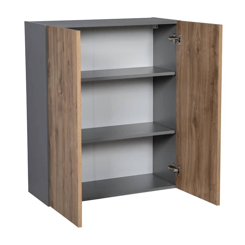 24" x 36" Wall Cabinet-Double Door-Grey - 24 x 36 x 12