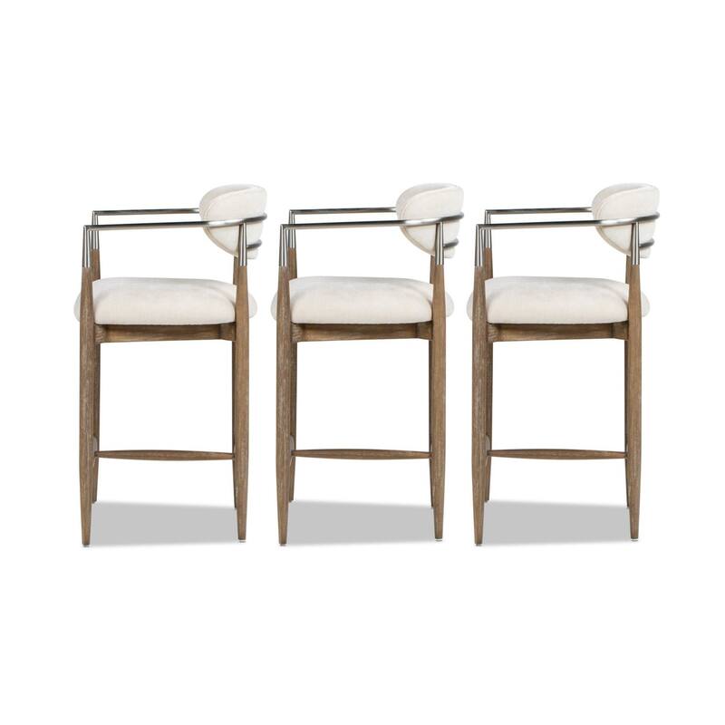 Artemis 26" Mixed Material Upholstered Counter Stool