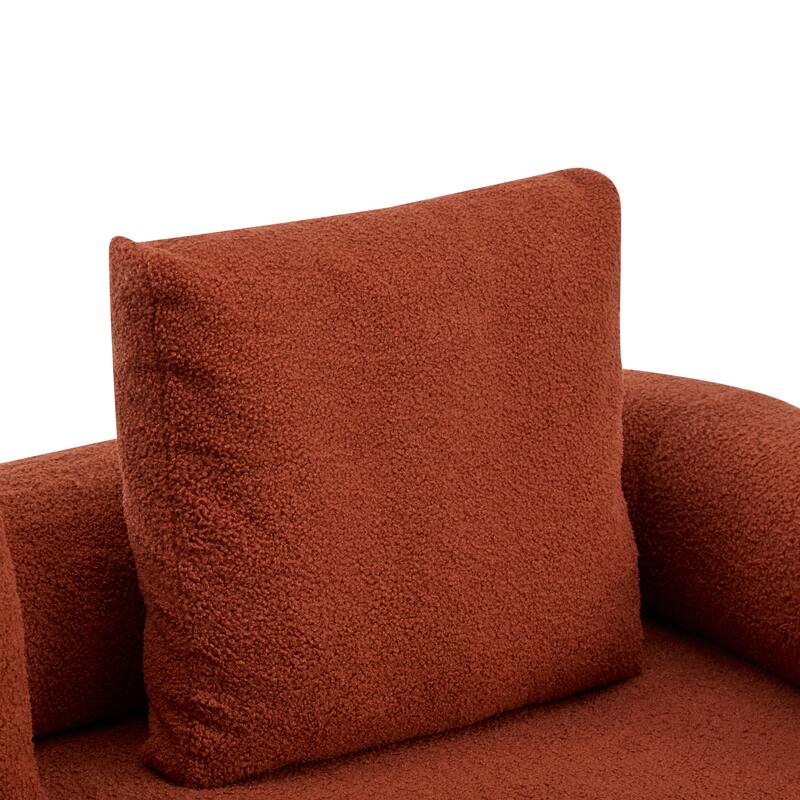 78" Modern 3-Seater Sofa Couch, Upholstered Sofa with Rolled Armrests & 3 Plush Pillows, Comfy Couch for Living Room, Bedroom