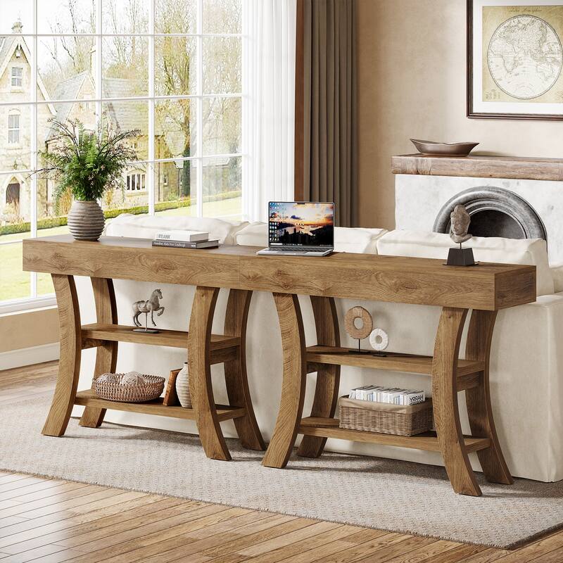 41-Inch Small Console Table with Curved Frame